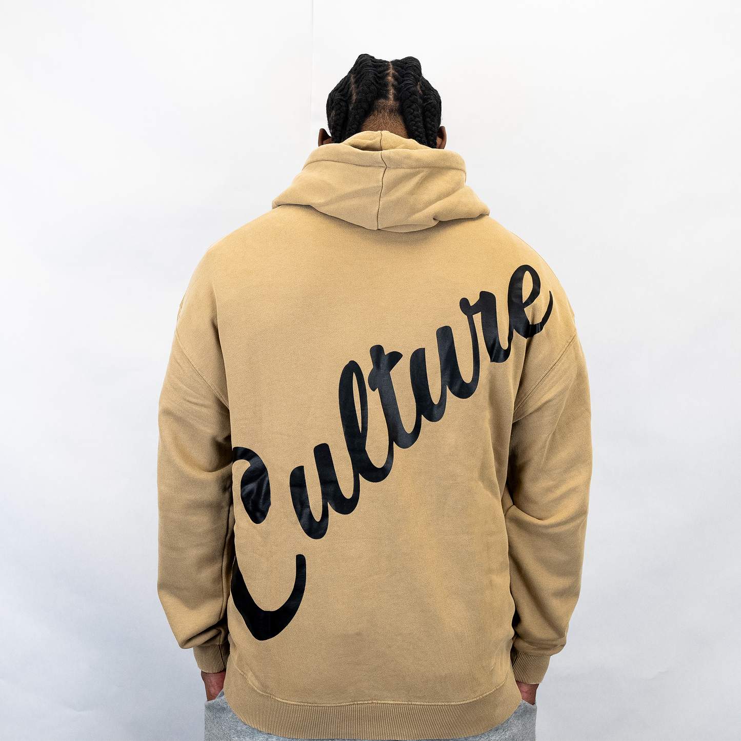 Washed Black Culture Box Logo Hoodie